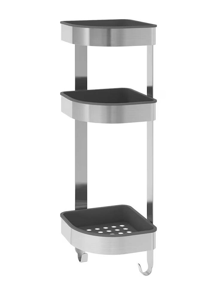 Brogrund Bathroom corner wall shelves made of stainless steel covered with removable plastic for easy cleaning. 58cm - Image 4