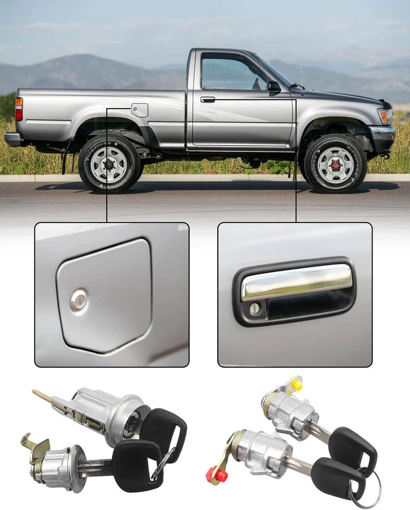 QLZOZB Ignition Switch Lock Cylinder Set for Toyota Pickup - Image 5