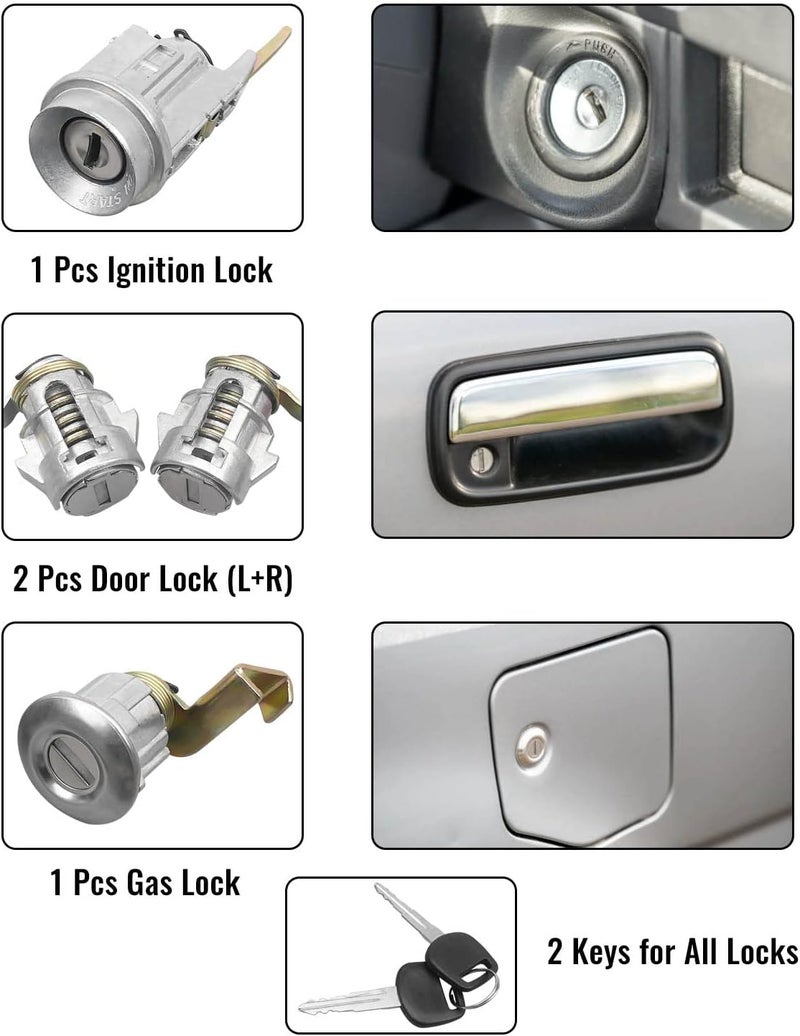 QLZOZB Ignition Switch Lock Cylinder Set for Toyota Pickup - Image 3