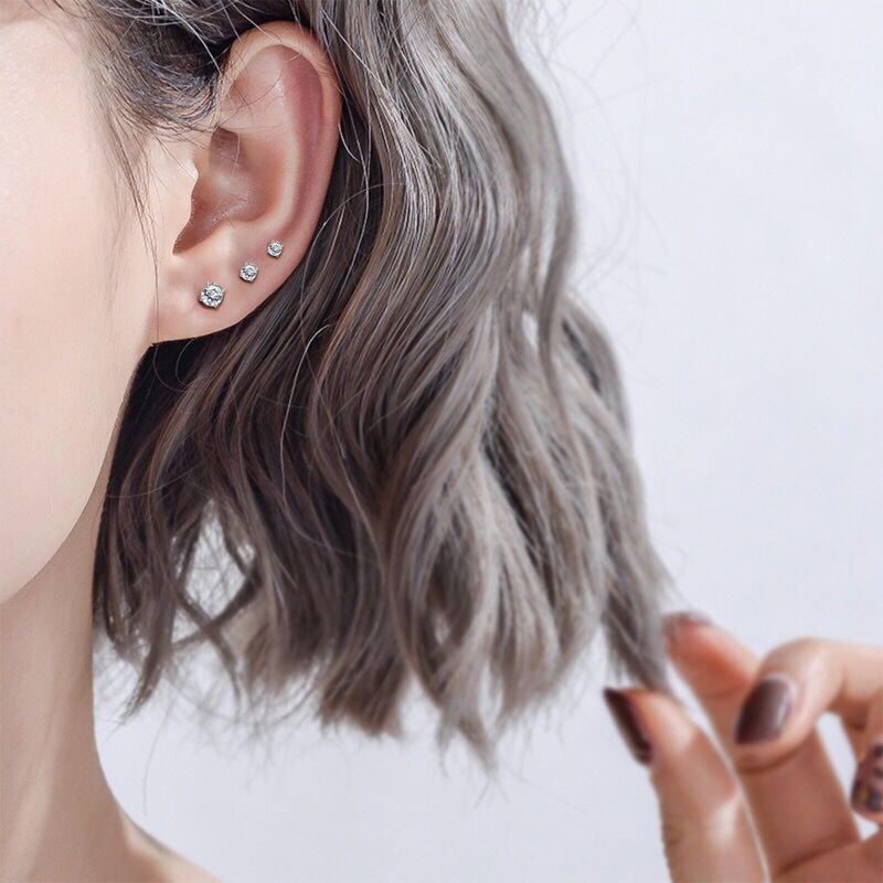 NEWITIN 6 Pairs Stainless Steel Magnetic Stud Earrings for Men Clip on Earring Magnetic Earring Unisex Non Piercing CZ Magnet Studs Diamond Earrings for Women Men - Image 5