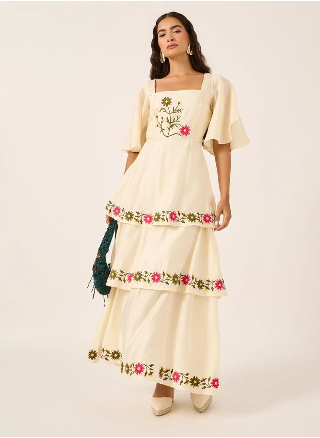 ستايلي Floral Tiered Dress