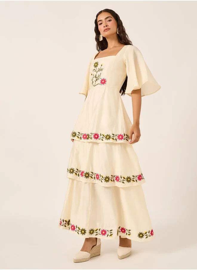 ستايلي Floral Tiered Dress