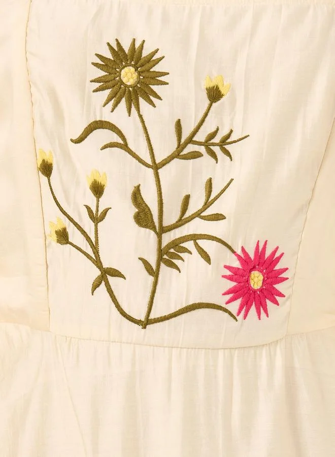 Styli Floral Tiered Dress