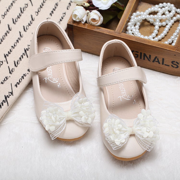 Japanese And Korean Style Bow Children'S Shoes Ultrafine Leather Fashion Princess Shoes Girl Baby Shoes Girl Princess Shoes - Image 2