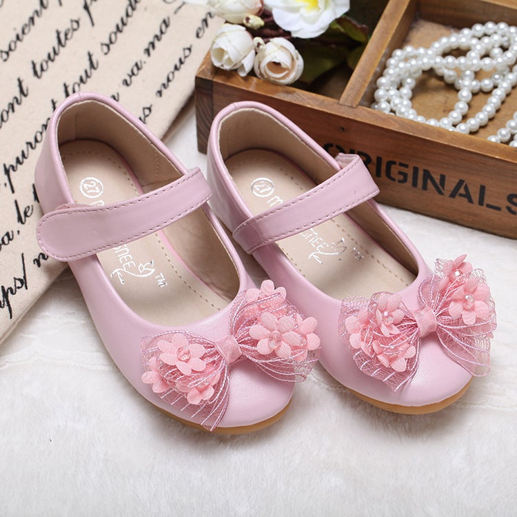 Japanese And Korean Style Bow Children'S Shoes Ultrafine Leather Fashion Princess Shoes Girl Baby Shoes Girl Princess Shoes - Image 5