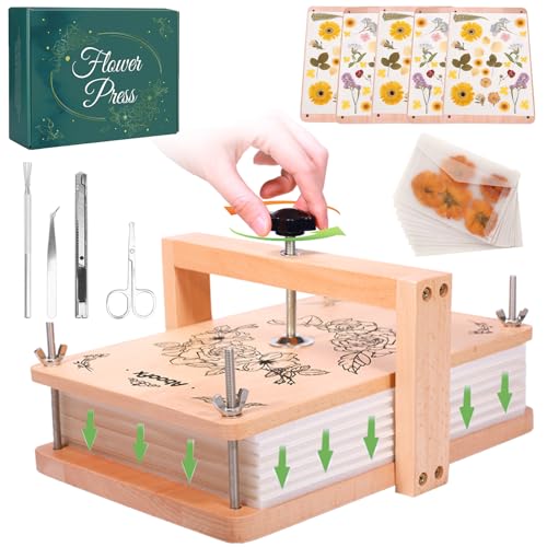 Aboofx Large Flower Press Kit 118 x 83 6 Layers Wood Flower Pressing kit with Storage Bags for Dried Flower Plant Wedding Bouquet Preservation Kits DIY Art Crafts Gift for Adult Craft Lovers - Image 1