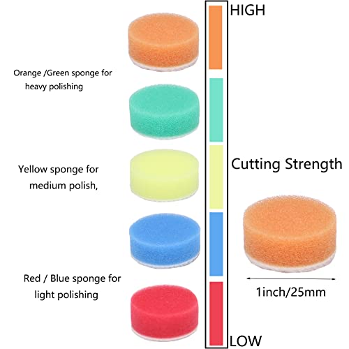 CTPICXM 1inch Sandpaper 40-7000grit Sanding Disc with Shank Backer Plate and Soft Foam Buffering Pad Grinding Abrasive Sponge Sanding Disc Pad Kit for Wood Metal Mirror Jewelry Car 132PCS - Image 3