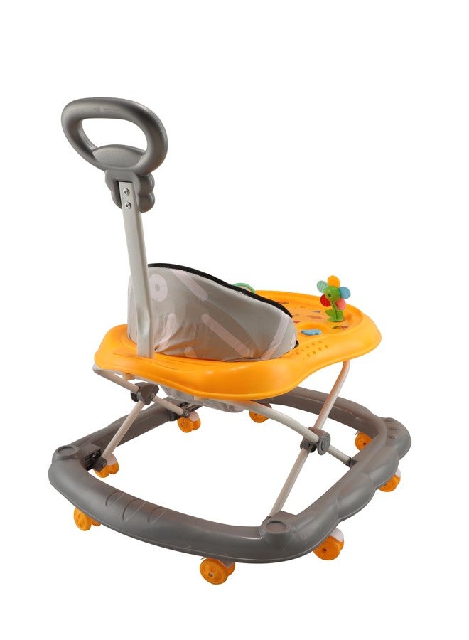 JoyRide Kidzoo BabyGo Walker Compact Foldable Activity Walker Adjustable Height Parental Handle for Boys|Girls Age 6+ Months Yellow - Image 4