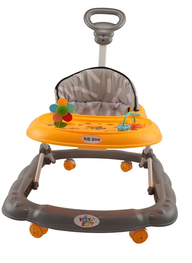 JoyRide Kidzoo BabyGo Walker Compact Foldable Activity Walker Adjustable Height Parental Handle for Boys|Girls Age 6+ Months Yellow - Image 3
