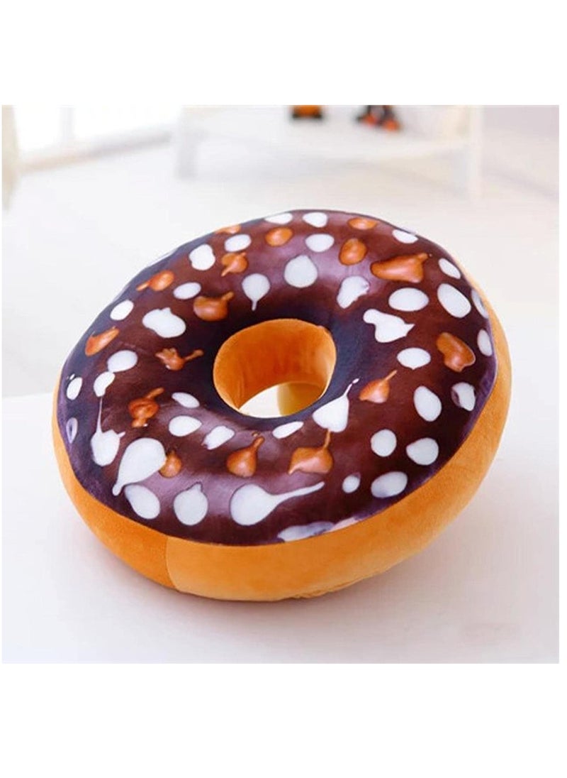 Bluejw Round Doughnut Back Stuffed Cushion Throw Pillow Plush Play Toy Doll For Office Chair Car Seat Diameter: 40cm/15.7 inch  - Image 1