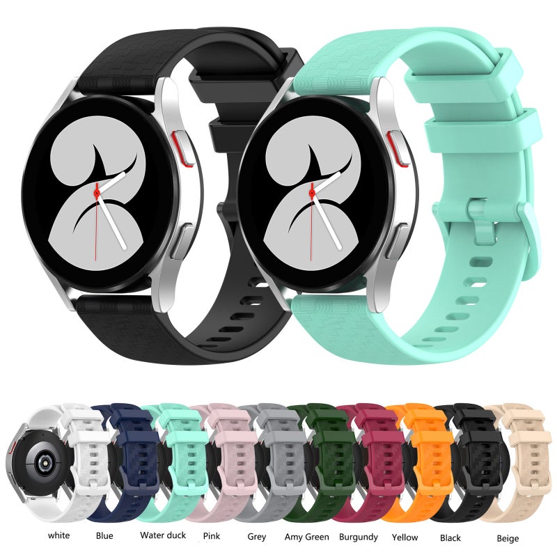 S-TOP For Garmin Vivomove3 20mm Carbon Fiber Striped Silicone Watch Band(Water Duck) - Image 3