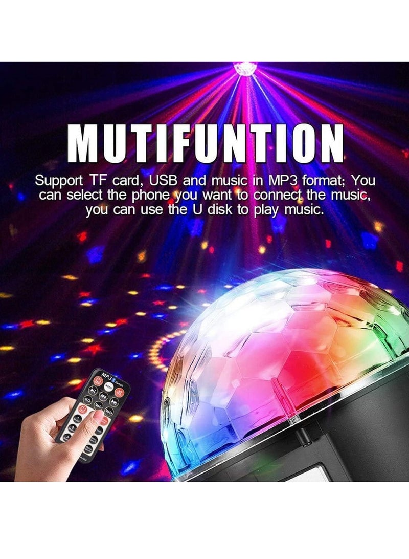 ELTRAZONE "6-Color LED Bluetooth DJ Stage Lights – Rotating Crystal Magic Ball with Sound Activation & Remote" - Image 3