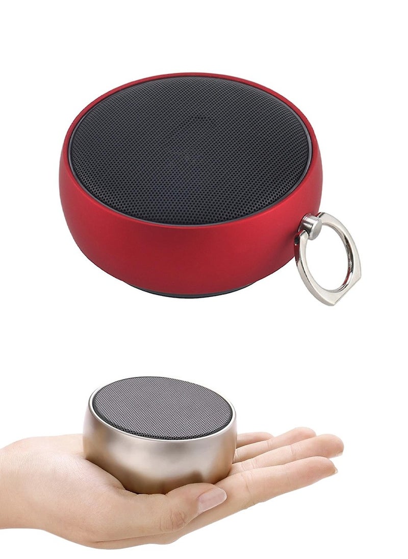 QUTOOB Mini Bluetooth Speakers, Pocket Size Bluetooth Speaker Portable Wireless with Loud Stereo Sound, Rich Bass,TF Card Port, Metal Body Mini Wireless Speaker for iPhone, Android, Laptop, MacBook, etc  - Image 1