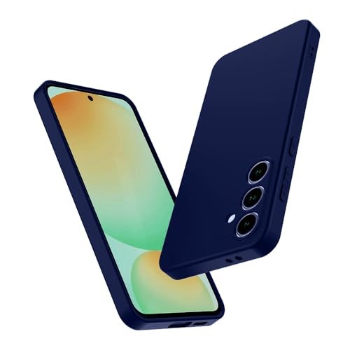Casotec Back Cover for Samsung Galaxy S24 FE 5G | Full Camera Protection | Premium Liquid Silicon Case | Flexible Bumper Case for Samsung Galaxy S24 FE 5G (Dark Blue) - Image 1