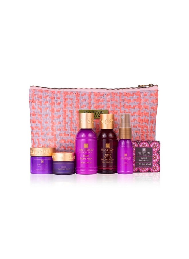 spa ceylon - Spa Ceylon SLEEP HOME SPA SET | Body Care Set & Mini Travel Bag | Organic Self-Care Set | Vegan | Valentines Day Gifts | Holiday Gift Set - Image 1