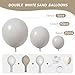 IHEPYQ White Balloons Double Stuffed Sand Different Sizes 18 12 5 Inch for Garland Arch Kit Neutral Baby Shower Bridal Wedding Birthday Party Decor - Image 4