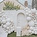 IHEPYQ White Balloons Double Stuffed Sand Different Sizes 18 12 5 Inch for Garland Arch Kit Neutral Baby Shower Bridal Wedding Birthday Party Decor - Image 2