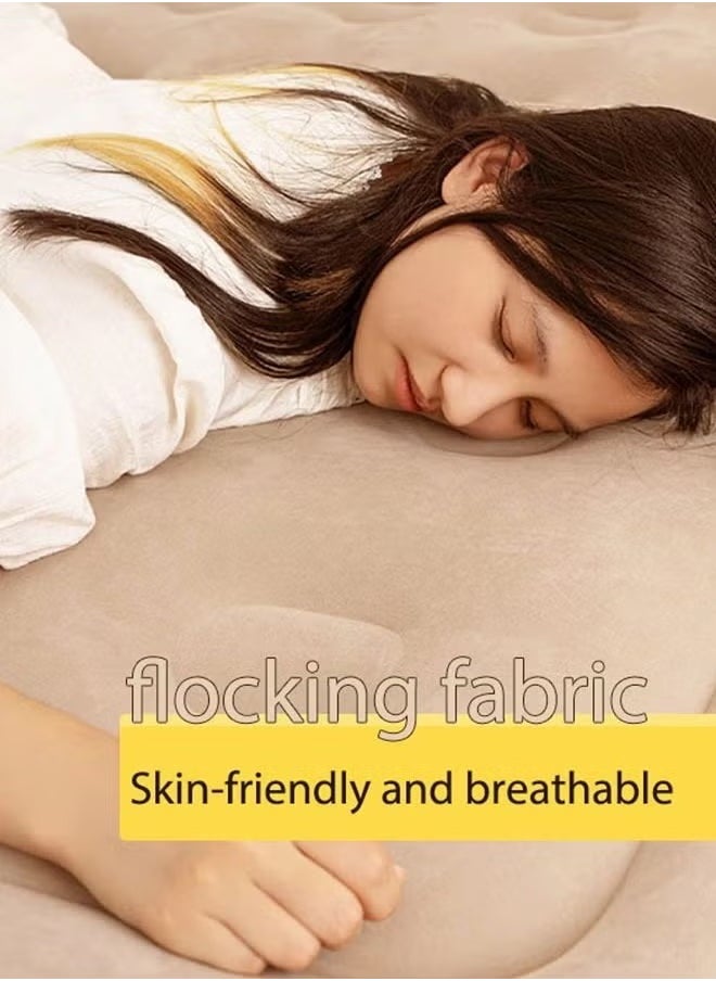 XiuWoo - Portable Inflatable Air Mattress with Built in Electric Pump, Water-Resistant Sleeping Pad Features Fast Self-Inflation Deflation, I for Camping, Backpacking, Hiking, Carry Bag Included, Double Size 203*157*47cm - Image 1