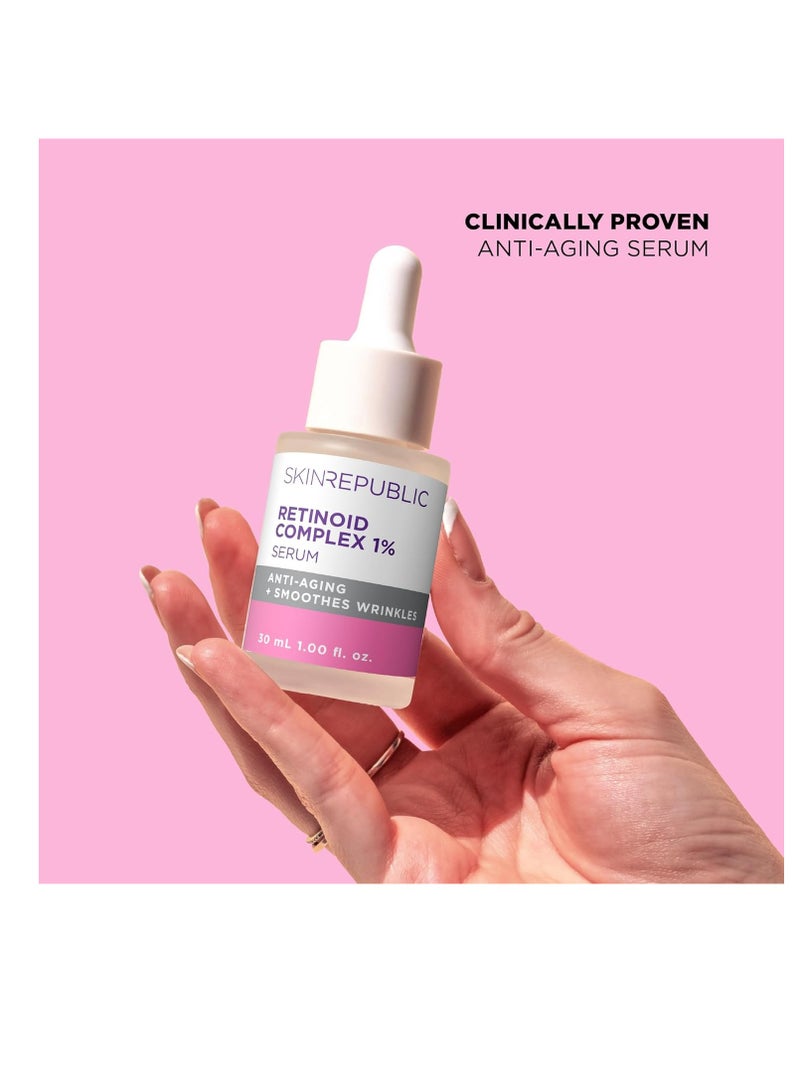 سكين ريبابلك سيروم للوجه بمركب الريتينويد ١٪، ٣٠ مل - سيروم مضاد للشيخوخة مع بالميتات الريتينيل وفيتامين هـ، يعزز الكولاجين، ويحسن نعومة البشرة وشدها ومرونتها، ويقلل الالتهاب وعلامات الشيخوخة. - Image 5