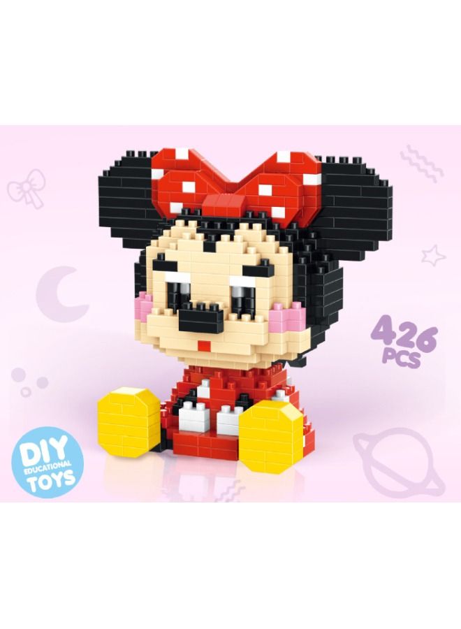 426-Piece Educational Toys Micro Brick, Construction Series Cartoon Mickey Model Assembling Building Blocks Early Intelligent Toys for Children 2+ Years  - Image 3
