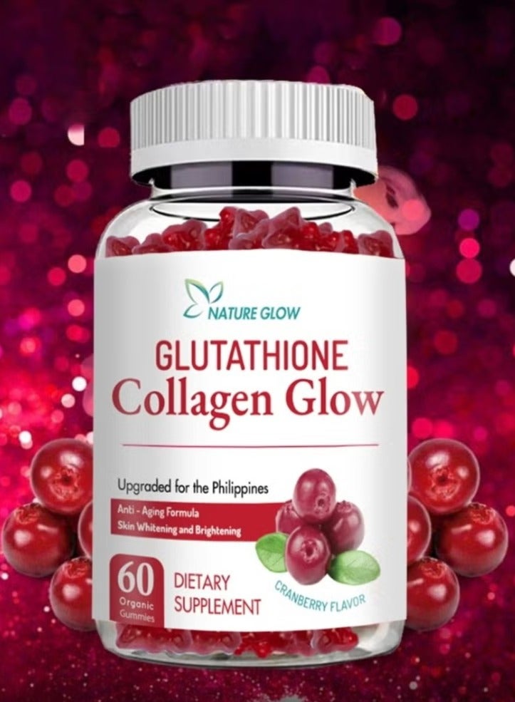 NATURE GLOW Nature Glow Glutathione + Collagen Gummies – Skin Whitening, Acne Scar Removal & Anti-Aging Support | 60 Gummies - Image 1