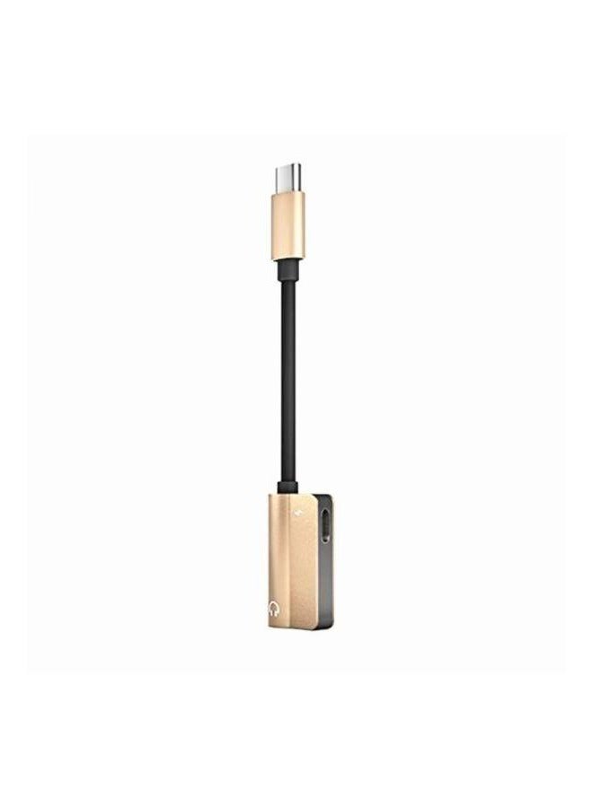 2-In 1 USB Type C Headphone Audio Jack Adapter For Xiaomi Huawei Mate Gold/Black/Silver  - Image 3