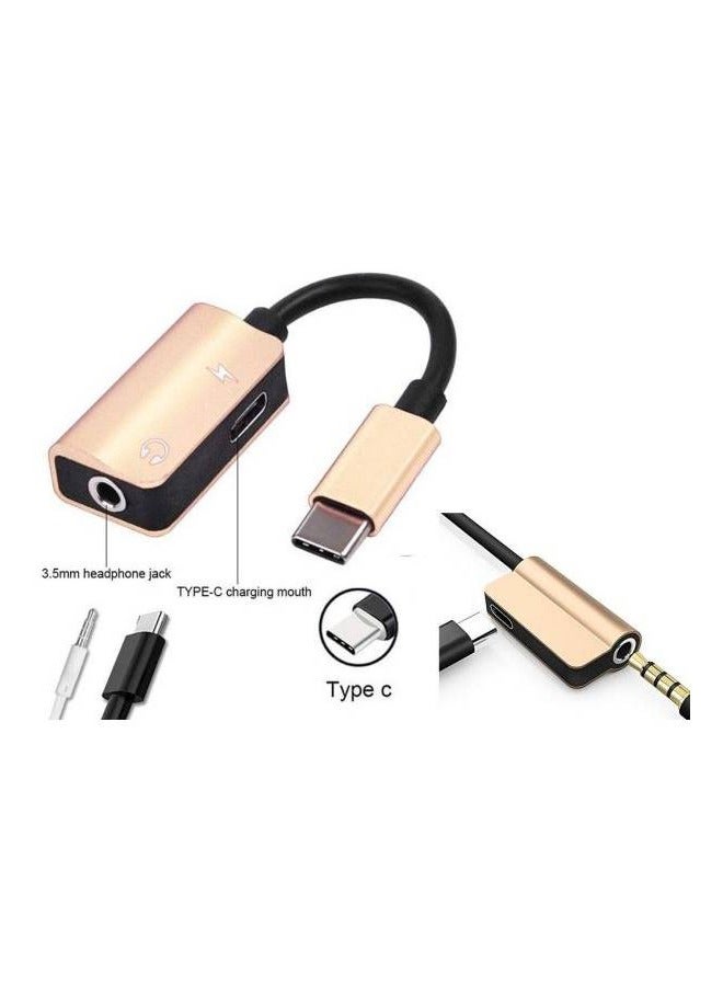 2-In 1 USB Type C Headphone Audio Jack Adapter For Xiaomi Huawei Mate Gold/Black/Silver  - Image 4