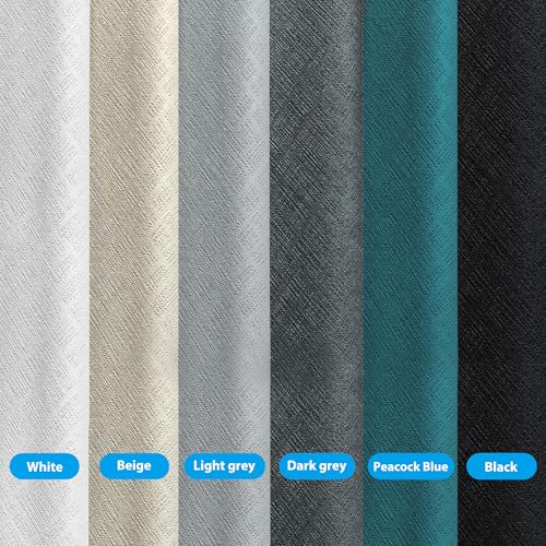 MaKefeile Room Divider Curtains Total Blackout Privacy Curtain Panel Room Thermal Insulated Noise Reduction Curtains for Bedroom Window Living Room Ceiling Track Curtain W 8.3 ft × H 7 ft Black - Image 4