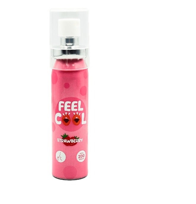 FEEL COOL Strawberry flavor mouth freshener spray, 200 sprays - Image 1