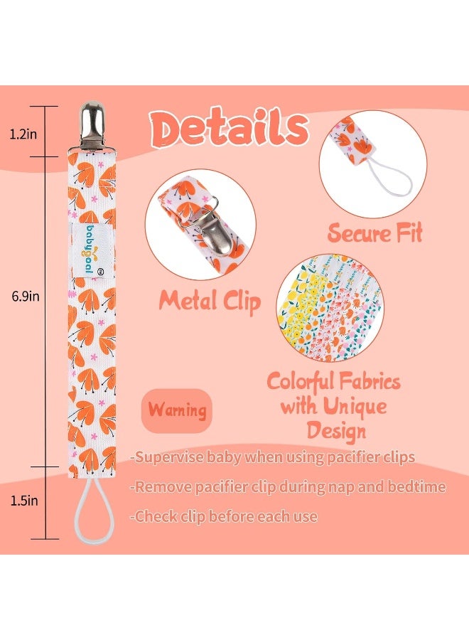 Babygoal Pacifier Clips for Girls, Pack of 6 - Image 3