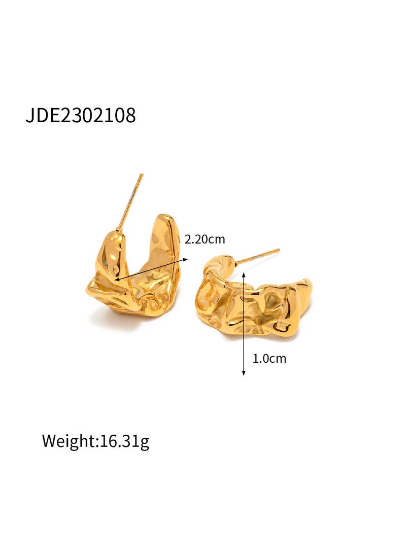 Jieding Stainless Steel Earrings  European and American Jewelry 18K Gold Earrings Real Gold Electroplating Joker Ear Jewelry Factory StoreJDE2302108 JDE2302108 - pzsku/ZEACF3D308BE6F74DD972Z/45/_/1727185682/35d9789c-6732-4382-86e1-d5207ef36876