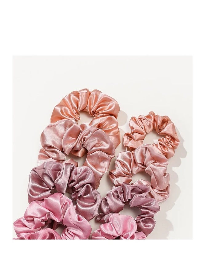 daydayup 12-Piece Satin Hairbands Women Soft Elastic Hairbands Damage-Free Ponytail Holder Rubber Band Hair Accessories Gifts for Women Teenage Girls - Image 3