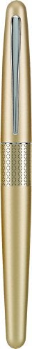 PILOT قلم حبر جاف من مجموعة متروبوليتان من بايلوت، برميل ذهبي، تصميم متعرج، سن متوسط، حبر أسود (91103) - Image 2