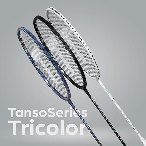 TANSO Arashi SS Strung Badminton Racket (35 Lbs Tension, Recommended by Padukone School of Badminton, 77 Grams Ultra Light Weight Full Carbon Fiber with Premium Strings and Full Racquet Cover) - Image 3