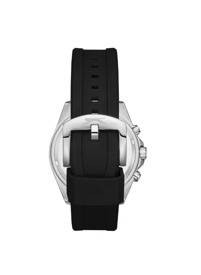 Slazenger Black Men's Silicone Multi Function Watch SL.9.2274.2.01 - 44 mm for Men | Best Price UAE