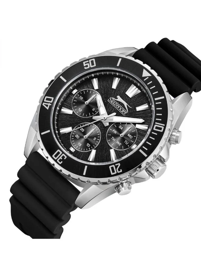 سلازنجر Men's Multifunction Display Watch With Black Silicone Strap - SL.9.2274.2.01