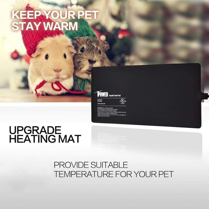 iPower 4x7 Reptile Heat Mat Under Tank Terrarium Heater Warmer Heating Pad Digital Thermometer and Hygrometer with Temperature and Humidity Probe for Amphibian Pet and Small Animals - Image 3