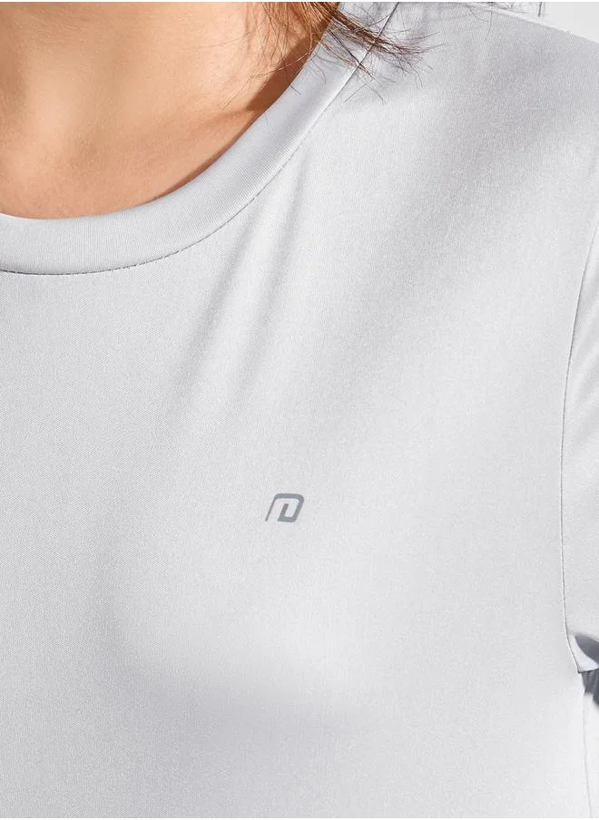 ستايلي Logo Detail Short Sleeves Basic Top