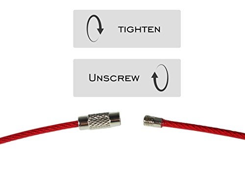 Millennial Essentials 20pack Colored Nylon Coated Stainless Steel Wire Keychains 2mm 6.3 Inches Aircraft Cable Key Ring Loops for Hanging Luggage Tags or ID Tags (Assorted 20 Pack) - Image 4