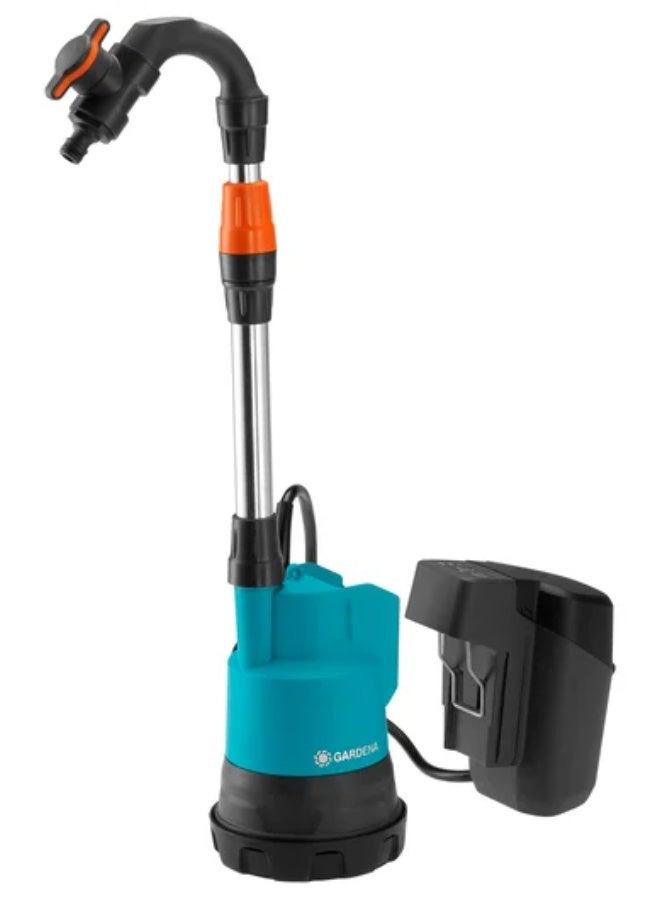 GARDENA BATTERY RAINWATER TANK PUMP 2000/2 18V P4A READY TO USE SET - Image 1