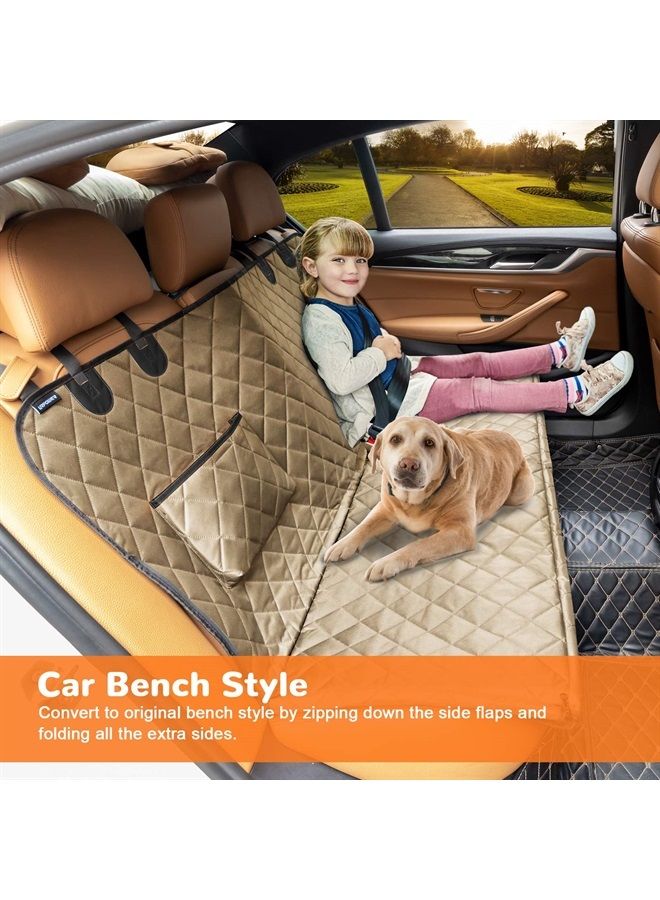 URPOWER غطاء مقعد السيارة للكلاب غطاء مقعد للسيارات للحيوانات الأليفة 100% مقاوم للماء غطاء مقعد حيوانات أليفة على شكل أرجوحة 600D متين مقاوم للخدش غير قابل للانزلاق غطاء مقعد خلفي ناعم للحيوانات الأليفة للسيارات والشاحنات وSUVs - Image 4
