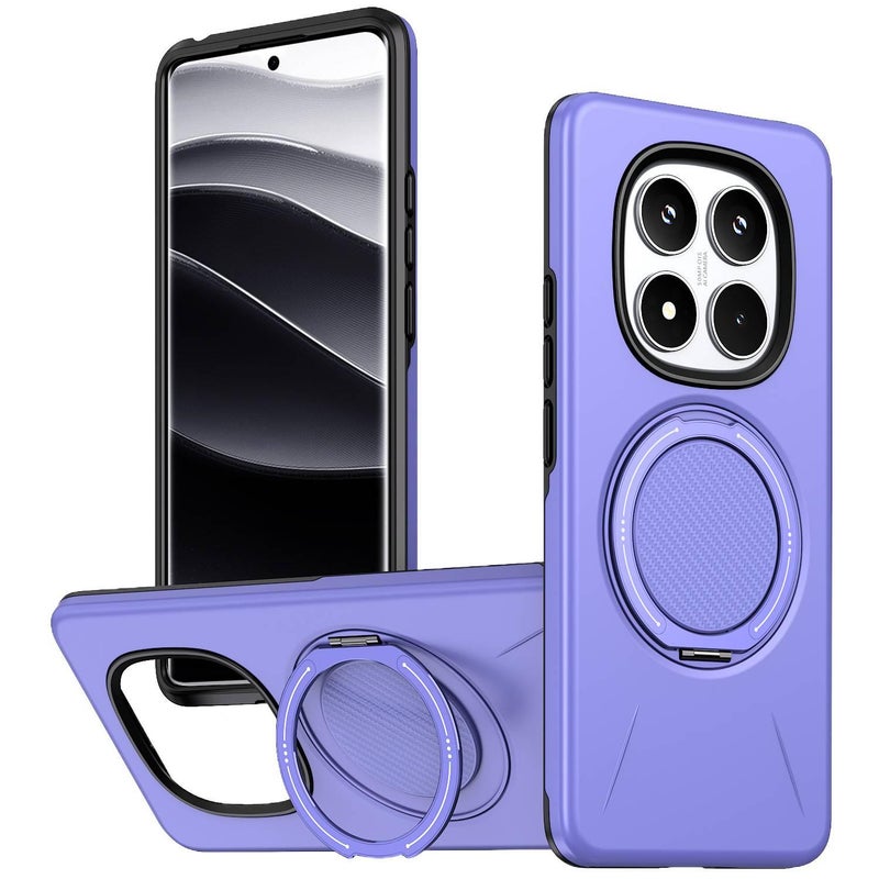 MS TPU+PC MagSafe Case for iPhone 15 / 15 Plus / 15 Pro / 15 Pro Max with Kickstand and Strong Magnetic plus Shockproof plus Drop Protection in Purple - Image 1