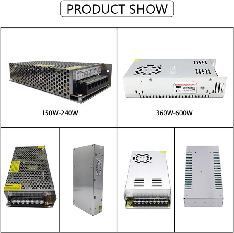 110/220V±15% ，AC to DC 12V 150W 180W 200W 240W 360W 400W 480W 500W 600W Aluminum Shell Switching Power Supply Converter Transformer(200W) - Image 3