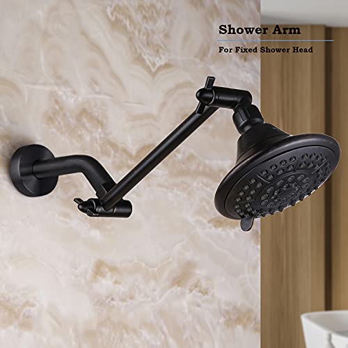 Oysdmn Shower Extension Adjustable Height and Angle Shower Head Extension Arm for Rain Shower Head, Shower Arm Extender Hardware (Oil Rubbed Bronze, 8 Inch) - Image 3