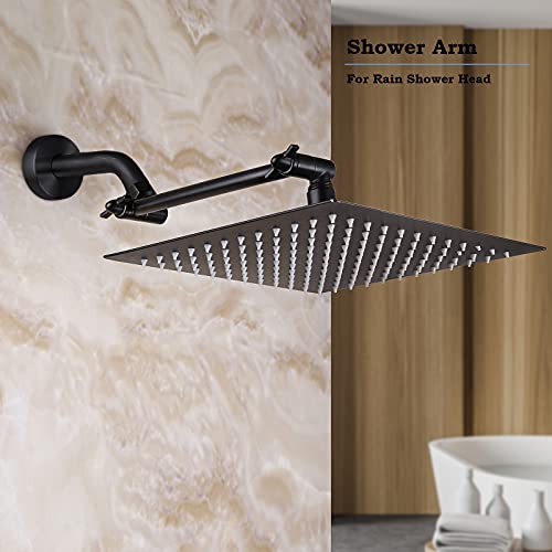 Oysdmn Shower Extension Adjustable Height and Angle Shower Head Extension Arm for Rain Shower Head, Shower Arm Extender Hardware (Oil Rubbed Bronze, 8 Inch) - Image 4