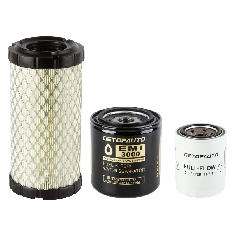 GETOPAUTO 116182 119059 119342 Oil Fuel Air Filter Maintenance Kit Compatible with Thermo King Tripac APU or Evolution