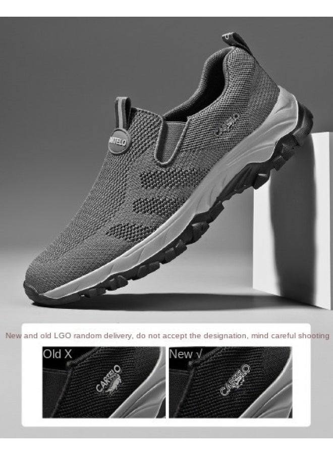 CARTELO All-season Wear】men's Lightweight Walking Shoes For Middle-aged And Elderly, Slip-on Flyknit Outdoor Casual Sports Shoes - Image 1