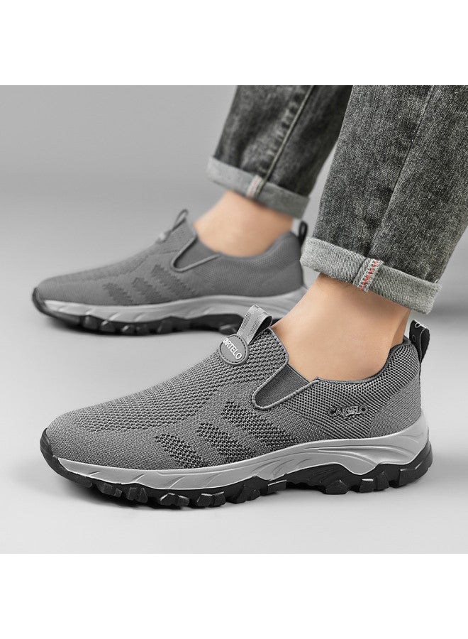 CARTELO All-season Wear】men's Lightweight Walking Shoes For Middle-aged And Elderly, Slip-on Flyknit Outdoor Casual Sports Shoes - Image 3