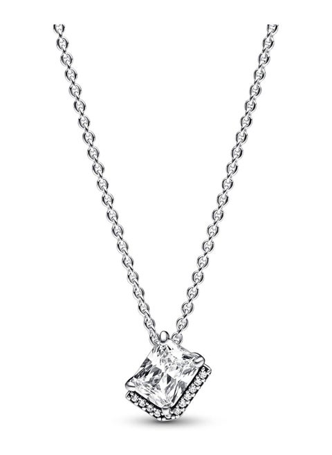 Pandora Rectangular Sparkling Halo Collier