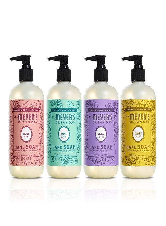 Mrs. MEYER'S Clean Day Spring Hand Soap Set, includes Lilac, Rose, Mint, and Daisy - Image 1
